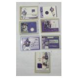 (5) NFL FOOTBALL JERSEY CARDS (2) SIGNED CARDS