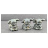 (3) GRISWOLD CAST IRON PAPERWEIGHT PUPS