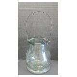 GLASS BUCKET CANDLE HOLDER