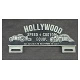 CAST IRON HOLLYWOOD LICENSE PLATE SIGN
