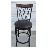 METAL BARSTOOL W/ CUSHIONED SEAT