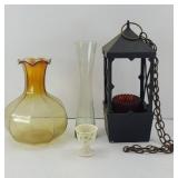 IRIDESCENT VASE & CANDLE HOLDER