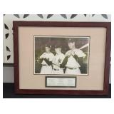 DIMAGGIO, MANTEL, & WILLIAMS FRAMED PHOTO