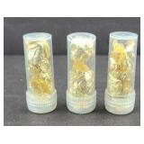 (3) VIALS OF GOLD SHAVINGS
