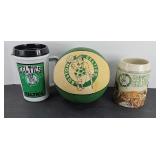 BOSTON CELTICS CUP, MUG, & MINI BASKETBALL