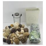 FLORAL DECOR, VASES, TWINE BALLS