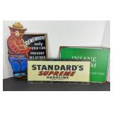 (3) METAL SIGNS