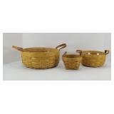 (3) LONGABERGER  BASKETS