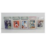(4) GRADED BASEBALL CARDS RIPKEN, JETER, RYAN