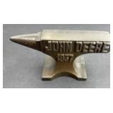 JOHN DEERE CAST IRON ANVIL PAPERWEIGHT