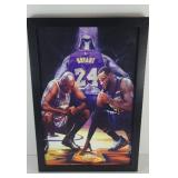 KOBE BRYANT MOUNTED POSTER WITH NBA HEROS