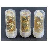 (3) VIALS OF GOLD SHAVINGS