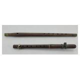 (2) ANTIQUE WOOD FLUTES