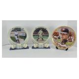 (3) BASEBALL COLLECTORS PLATES, GEHRIG, RUTH,