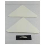 (2) SHELF MASTER CORNER SHELVES & POCKET KNIFE