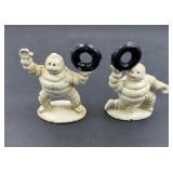 (2) CAST IRON MICHELIN MAN PAPERWEIGHTS