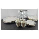 CHINA DISHES & STEMWARE