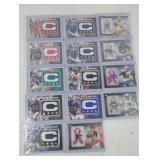 (9) NFL CAPTAINS PATCH CARDS, (5) PATCH RIBBONS