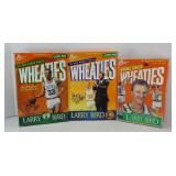 (3) BOXES OF WHEATIES, LARRY BIRD