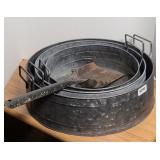 SHALLOW GALVANIZED PLANTERS
