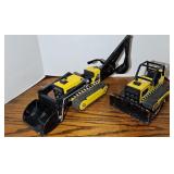 (2) TONKA BULLDOZERS, LONGEST 18 INCHES