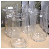 (4) ELEGANT WATER PITCHERS
