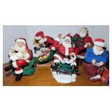(5) SANTA STATUES