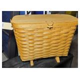 LONGABERGER FOOTED MAGAZINE BASKET
