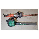GAS BLOWER & ELECTRIC HEDGE TRIMMER