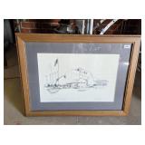 1988 ALLISON TRANSMISSION BUILDING PENCIL PRINT