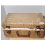 SUITCASE OF TABLECLOTHS & OTHER CLOTHES