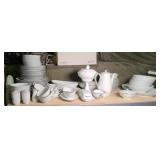 NORITAKE COLONY CHINA & INDIANA GLASS COMPOTE