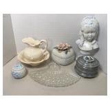 POWDER BOX, BUST, DECOR