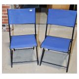 (2) BLUE FOLDING CHAIRS