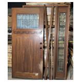 HEAVY ENTRY DOOR & SIDE PANEL W/ DOOR FRAME