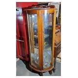 CURVED GLASS LIGHTED CHINA CABINET