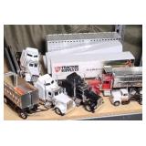 (3) SEMIS W/ TRAILER, DUMP TRUCK W/ TRAILER