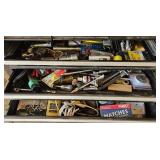 (3) DRAWERS OF TOOLS & HARDWARE