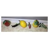 GLASS FRUIT & GLASS GRAPES