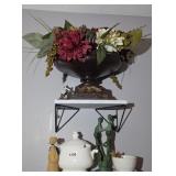(2) SHELVES OF DECOR