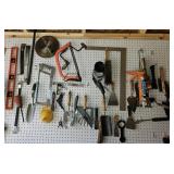 CONTENTS OF PEG BOARD: TOOLS & MORE