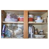 (2) SHELVES OF SERVING ITEMS