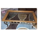 GLASS TOP COFFEE TABLE