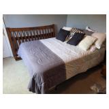 FULL SIZE BED W/ BEDDING & EXTRA FRAME