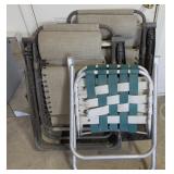 (2) LOUNGE CHAIRS & FOLDING CHAIR