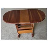 ADJUSTABLE DROP LEAF SIDE TABLE