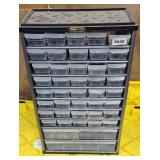 PARTS CABINET, BITS, STAPLES, NAILS