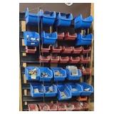 HARDWARE BINS W/ FRAME & CONTENTS