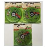 (3) PACKAGES 4 INCH CUT OFF BLADES, (5) PER PACK