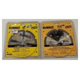 (2) DEWALT 7 1/4 INCH DIAMOND BLADES